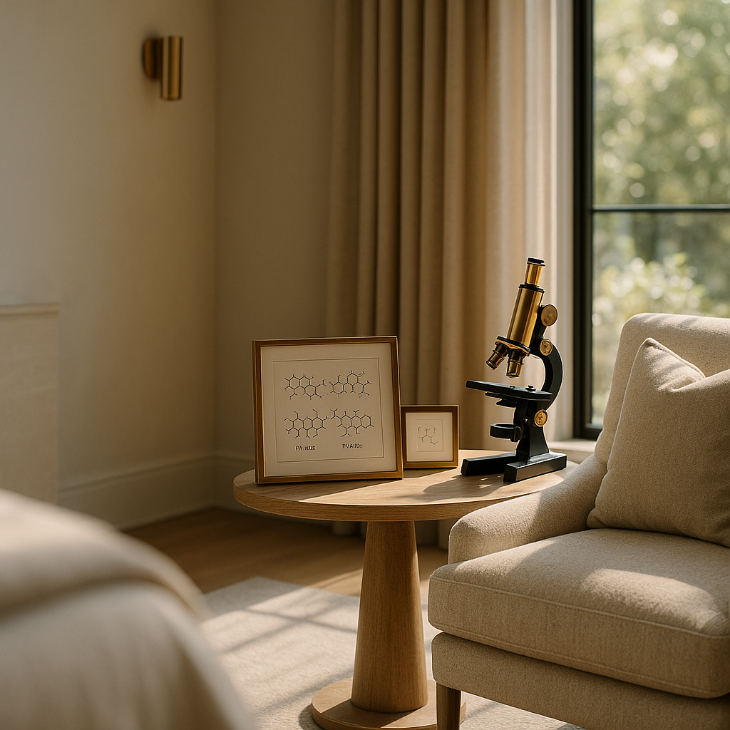 Cinematic ultra‑high‑resolution photograph: inside an upscale contemporary home—randomly choos