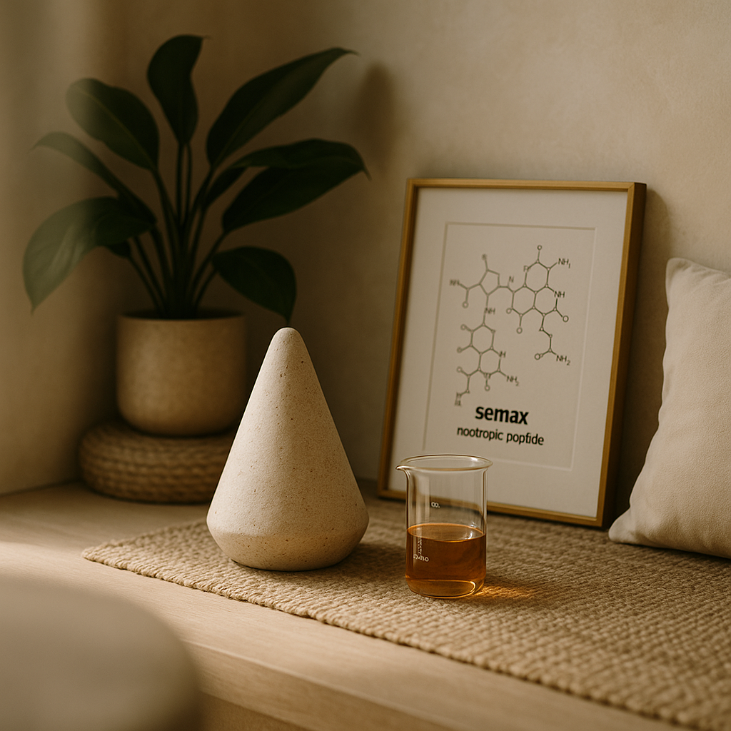 Semax nootropic peptide molecular structure for cognitive enhancement research